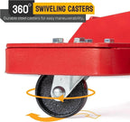 TUFFIOM Hydraulic Transmission Jack, 1,000 lb Capacity, 6.7 in. to 26.4 in., Red