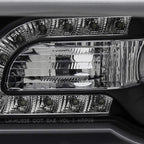 Spec-D Tuning Black LED Strip Projector Headlight Assembly Pair - 2005-2010 Chrysler 300C AWD HEMI SRT-8