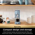 Ninja Pods & Grounds Single-Serve Coffee Maker, 56-oz. Reservoir, Stone - PB041ST