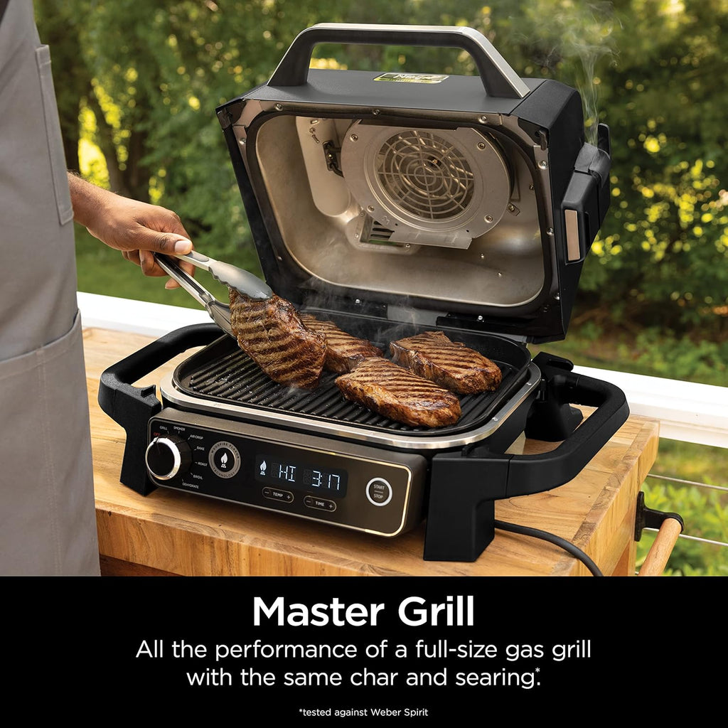 Ninja Woodfire 7-in-1 141-sq-in Outdoor Electric Grill, Smoker & Air Fryer - OG701
