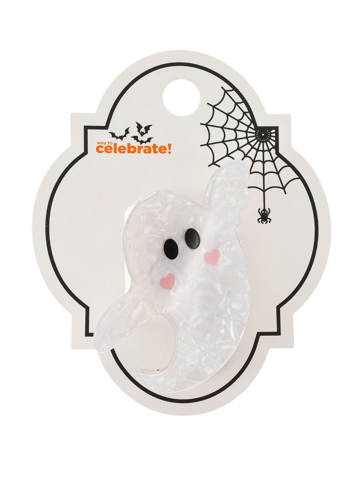 Way to Celebrate Women's Halloween Ghost Claw Clip, Multicolor, 1 Piece