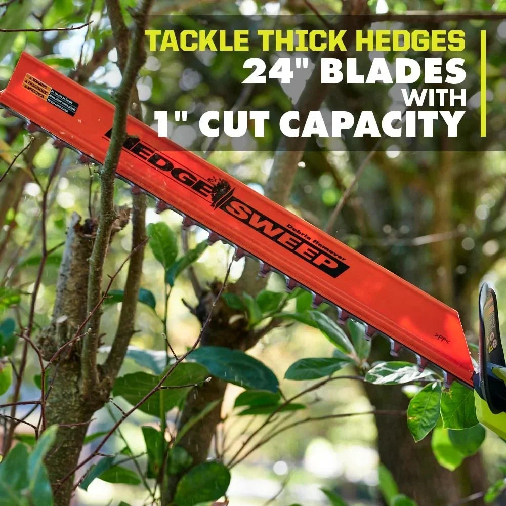 RYOBI 40V 24" Hedge Trimmer Kit - 40V 2Ah Lithium Battery