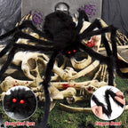 Ayieyill 200" Giant Spider Web with 49" Giant Spider Halloween Decorations Outdoor Scary Halloween Decor