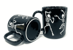 Way To Celebrate Halloween Black Dancing Skeleton Stoneware Mug Set, 2-Pack, 18.7 oz