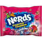 NERDS Gummy Clusters Candy, Rainbow, Crunchy and Gummy, 8 oz, 16 ct