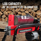 Electric Log Splitter 7-Ton, 15 Amp, Horizontal Full Beam Design With Steel Wedge