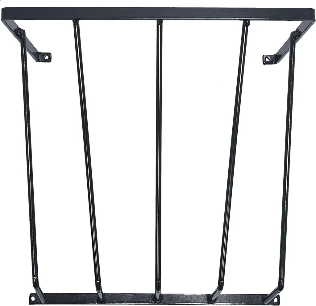 Dutch Ranch Steel Wall Hay Rack, Black, 18.5 in Long