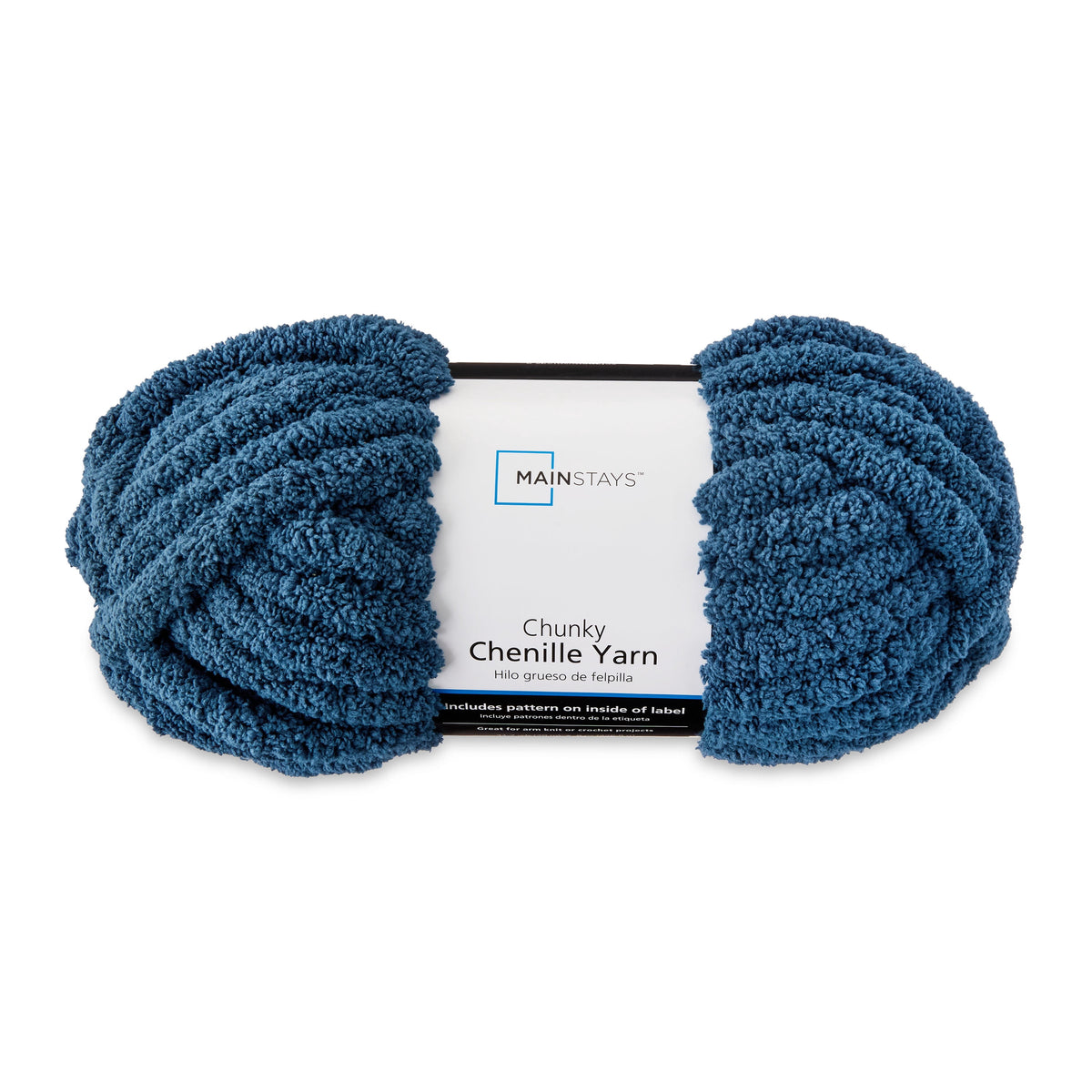 Mainstays Chunky Chenille Yarn, 31.7 yd, 100% Polyester, Super Bulky