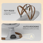 Monamii Bluetooth Infant Swing With Music Speaker, 5 Speeds And Remote Control