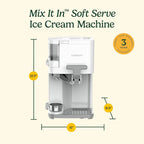Cuisinart Soft Serve Ice Cream Maker, 1.5 Quarts, White - ICE-48