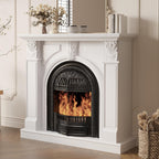 BLANKSPACE 48in Electric Fireplace With Mantel and TV Stand - Black Birdcage