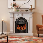 BLANKSPACE 48in Electric Fireplace With Mantel and TV Stand - Black Birdcage