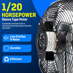 12-Inch Wall-Mounted Exhaust Fan With Thermostat, 960 CFM, 115V