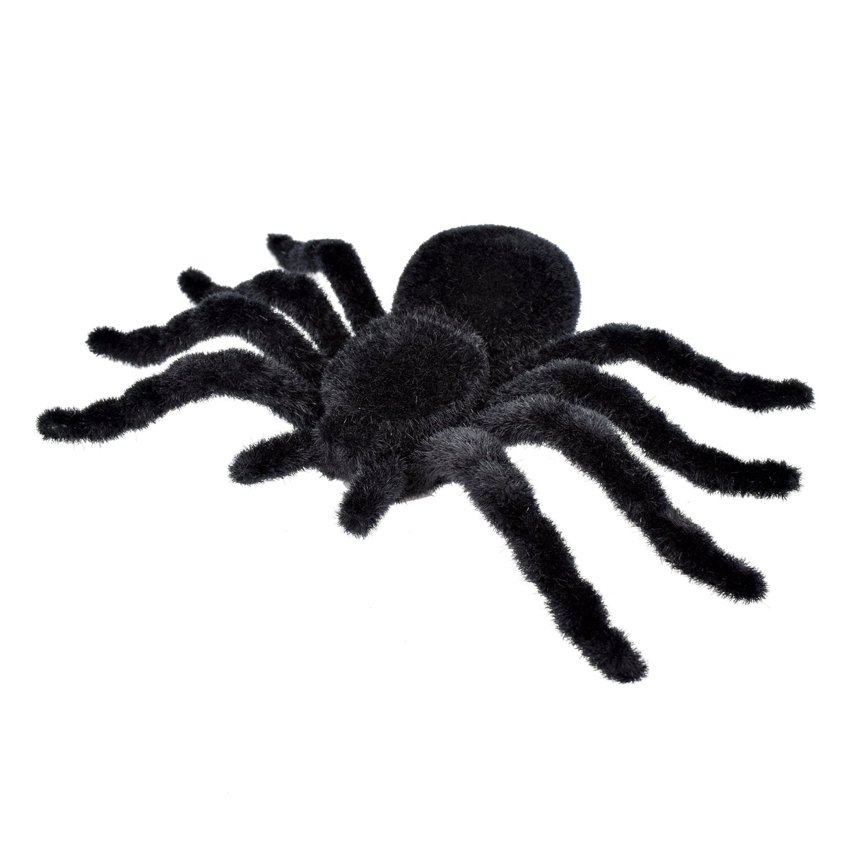 Flocked Spider Decoration, Black, 7", Halloween by Way To Celebrate