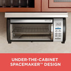 BLACK DECKER SpaceMaker Under Counter Toaster Oven, Digital Controls, Black/Stainless Steel, Fits 9 in Pizza Or 4 Slices