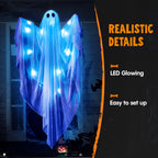 Joyfy 47" Halloween Hanging Light up Ghost Decorations Outdoor