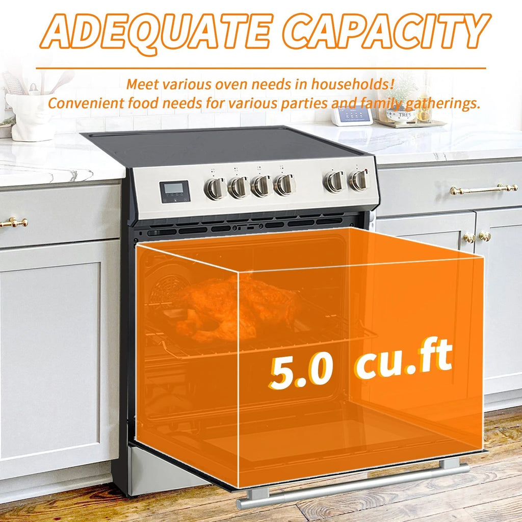 Front Control Electric Range - 5.0 cu. ft., 5 Elements, 240V, Stainless Steel