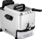 T-Fal Ultimate Steel Deep Fryer With Basket, 3.5 Liter Oil And 2.6 Pound Food Capacity - EZ Clean Pro