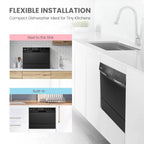 COMFEE' Portable Countertop Dishwasher, 6 Place Setting, Stainless Steel - CDC22P1BBB