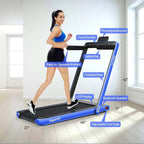 2 In 1 Folding Treadmill, 2.25 HP, 40 in x 16 in Running Area, Dual Display And App Control