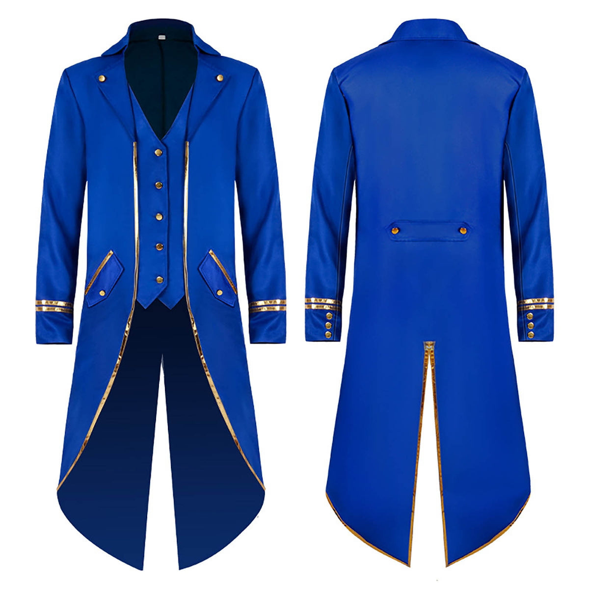 Men LYXSSBYX Mens Jackets Fall Fashion Halloween Men's Costume Men's Mid Length Retro Tuxedo Costume