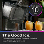 GE Profile Opal 2.0 Countertop Nugget Ice Maker With 0.75 Gallon Tank, 38 lbs/24 Hours, Stainless Steel