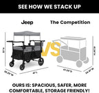 Jeep Wrangler Deluxe 4 Seater Stroller Wagon - Grey