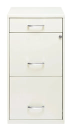 Space Solutions 3 Drawer Letter Width Vertical File Cabinet With Pencil Drawer, White