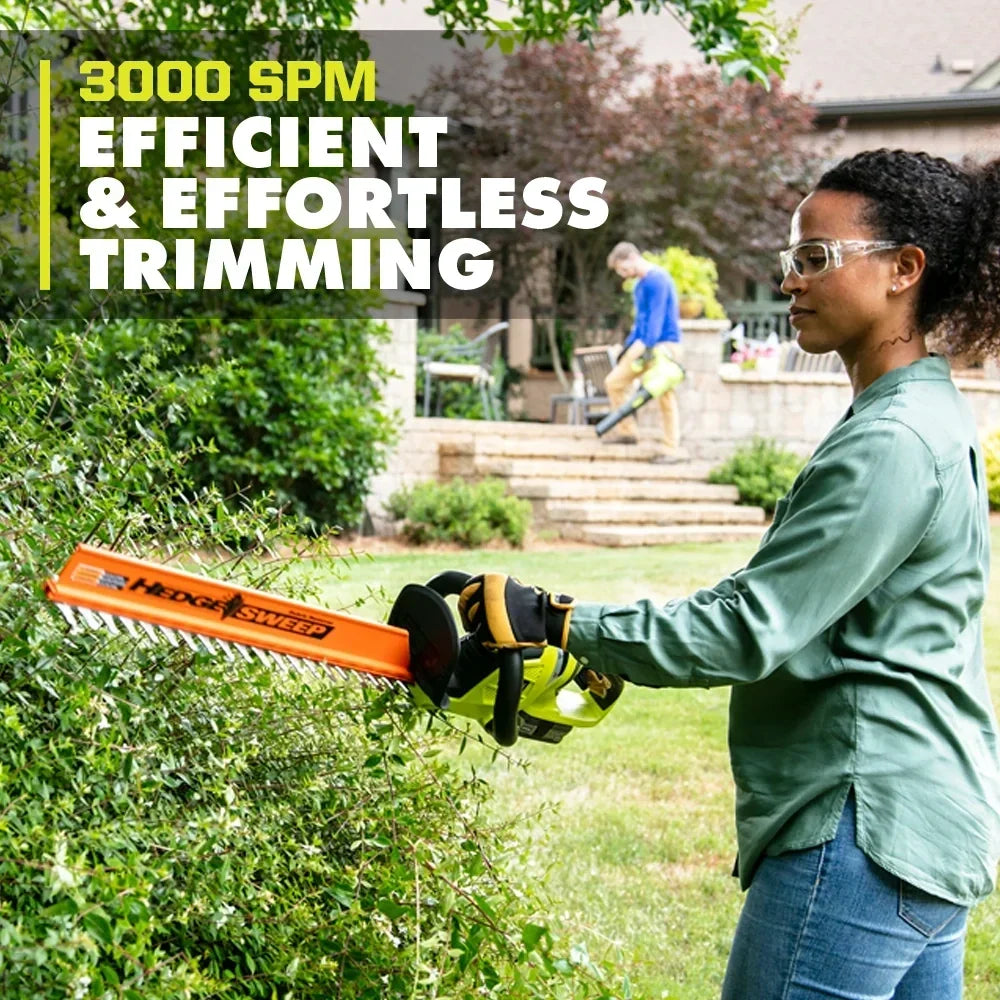 RYOBI 18V ONE+ 22" Hedge Trimmer - Rotating Handle