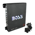 MTX Dual Loaded Car Subwoofer Enclosure 12 Inch 1200W With Boss R1100M Amplifier And Soundstorm AKS8 Kit - TNE212D