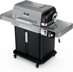 5-in-1 Electric and Propane 3-Burner Outdoor Grill and Smoker, Stainless Steel
