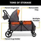 Jeep Sport All-Terrain Stroller Wagon With Canopy And Parent Organizer
