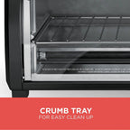 BLACK DECKER SpaceMaker Under Counter Toaster Oven, Digital Controls, Black/Stainless Steel, Fits 9 in Pizza Or 4 Slices