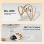 Monamii Bluetooth Infant Swing With Music Speaker, 5 Speeds And Remote Control