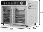 BLACK+DECKER Crisp 'N Bake 12 in 1 Air Fryer Toaster Oven, 12 in Pizza, 6 Slices - French Doors