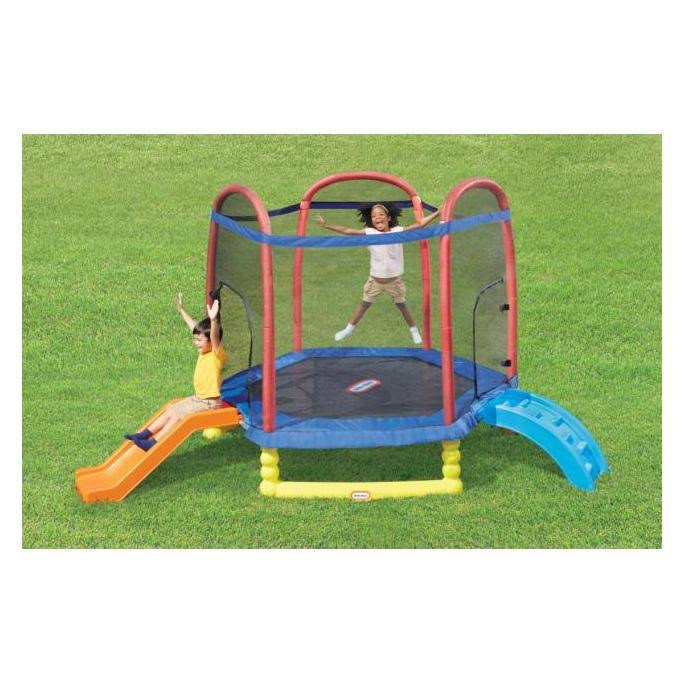 Little Tikes 7 ft Climb N Slide Trampoline With Enclosure