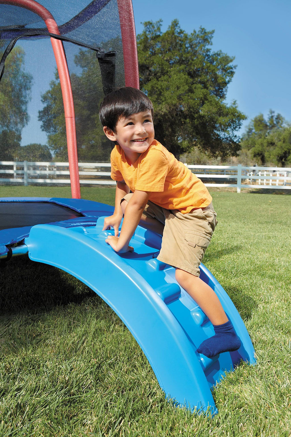 Little Tikes 7 ft Climb N Slide Trampoline With Enclosure