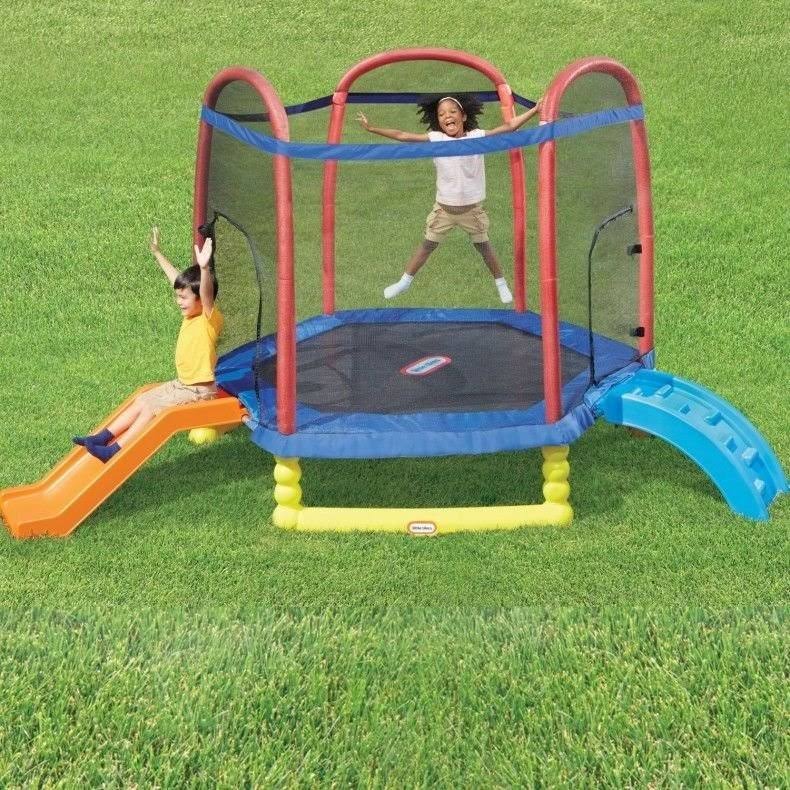 Little Tikes 7 ft Climb N Slide Trampoline With Enclosure