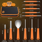 Ninonly Pumpkin Carving Kit,Professional 17Pcs Stainless Steel Pumpkin Knives Tool with Carrying Bag,for Pumpkin Jack-O-Lanterns