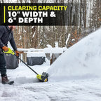 RYOBI 18V ONE+ 10" Snow Shovel Kit - Throws Snow Up to 25' Away