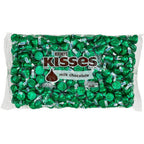 HERSHEY'S, KISSES Dark Green Foils Milk Chocolate Candy, Halloween, 66.67 oz, Bulk Bag (400 Pieces)