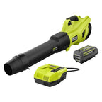 RYOBI 40V HP Brushless WHISPER SERIES 650 CFM 160 MPH Leaf Blower Cordless with 4.0 Ah Battery and Charger