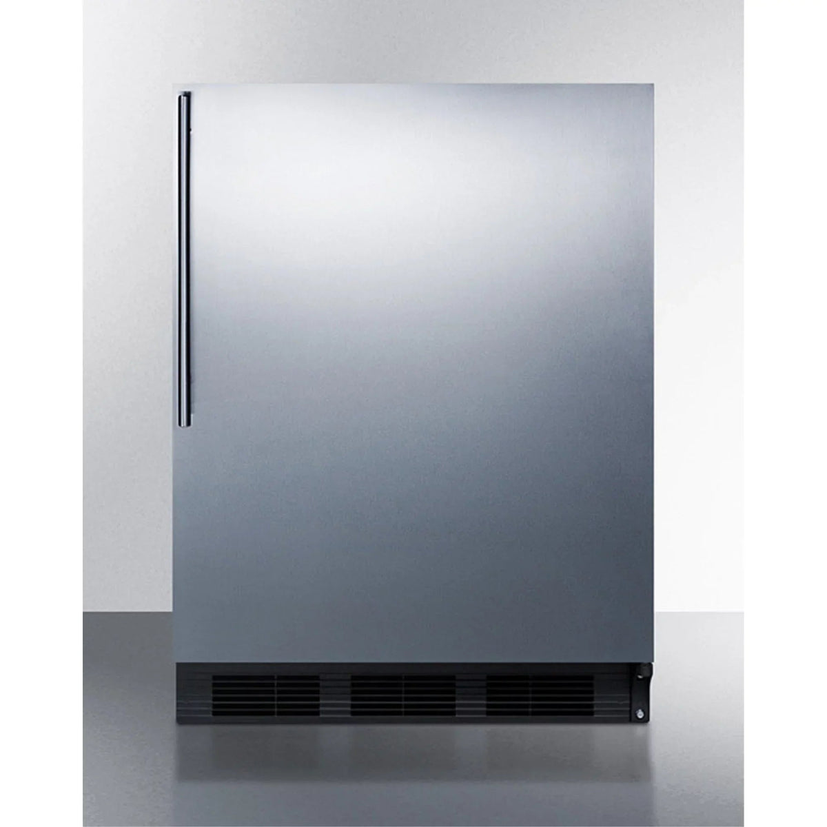 ADA Compliant Built-In Undercounter All-Refrigerator, 32 in Height, 5.5 cu. ft., Stainless Steel Wrapped Door, Black Cabinet