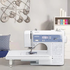 Brother Computerized Sewing And Quilting Machine, 165 Built-In Stitches, LCD Display, White, 20x12x17 - XR9550
