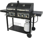 Dual-Fuel Outdoor Charcoal And Propane Grill - 64 x 28 x 49.75 inches