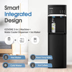 ICEVOKE Self-Cleaning Bottom-Load Water Dispenser With Ice Maker, 5 Gallon, Black