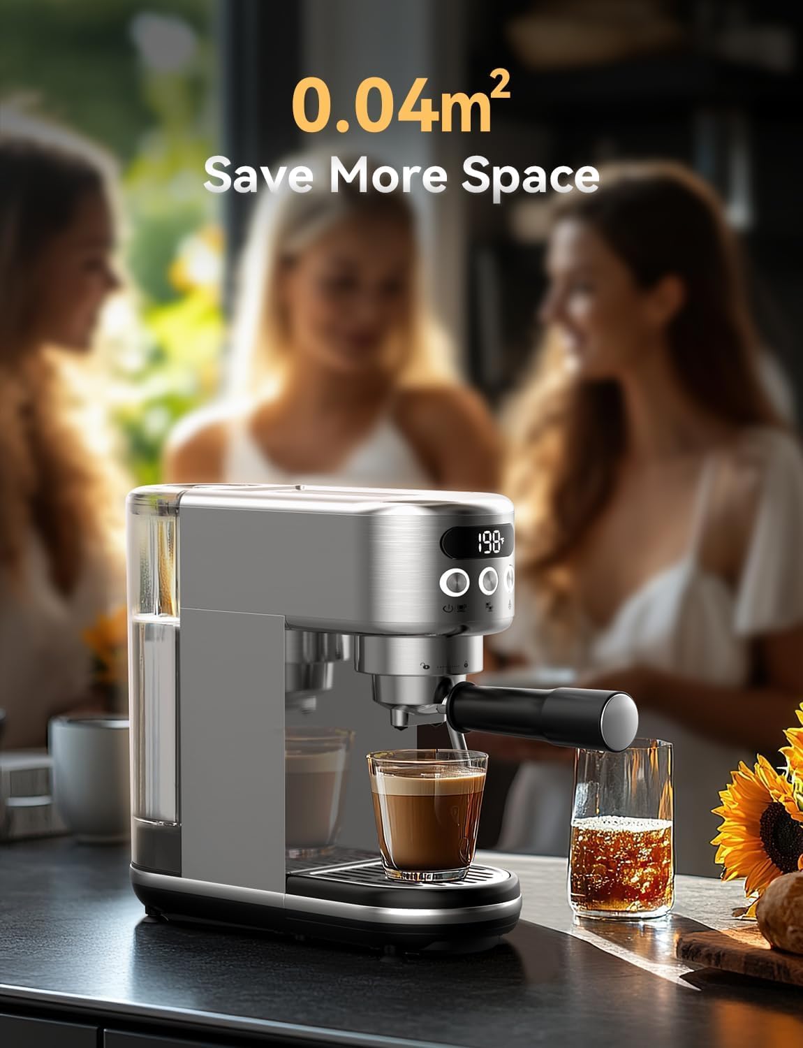Neretva Espresso Machine 20 Bar, 1350W, Stainless Steel