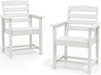 SERWALL 7-Piece HDPE Patio Dining Set, Aruba, 66.9in D x 32.2in W x 29.1in H