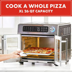 26-Qt. Extra-Large Air Fryer Convection Toaster Oven With French Doors, Stainless Steel