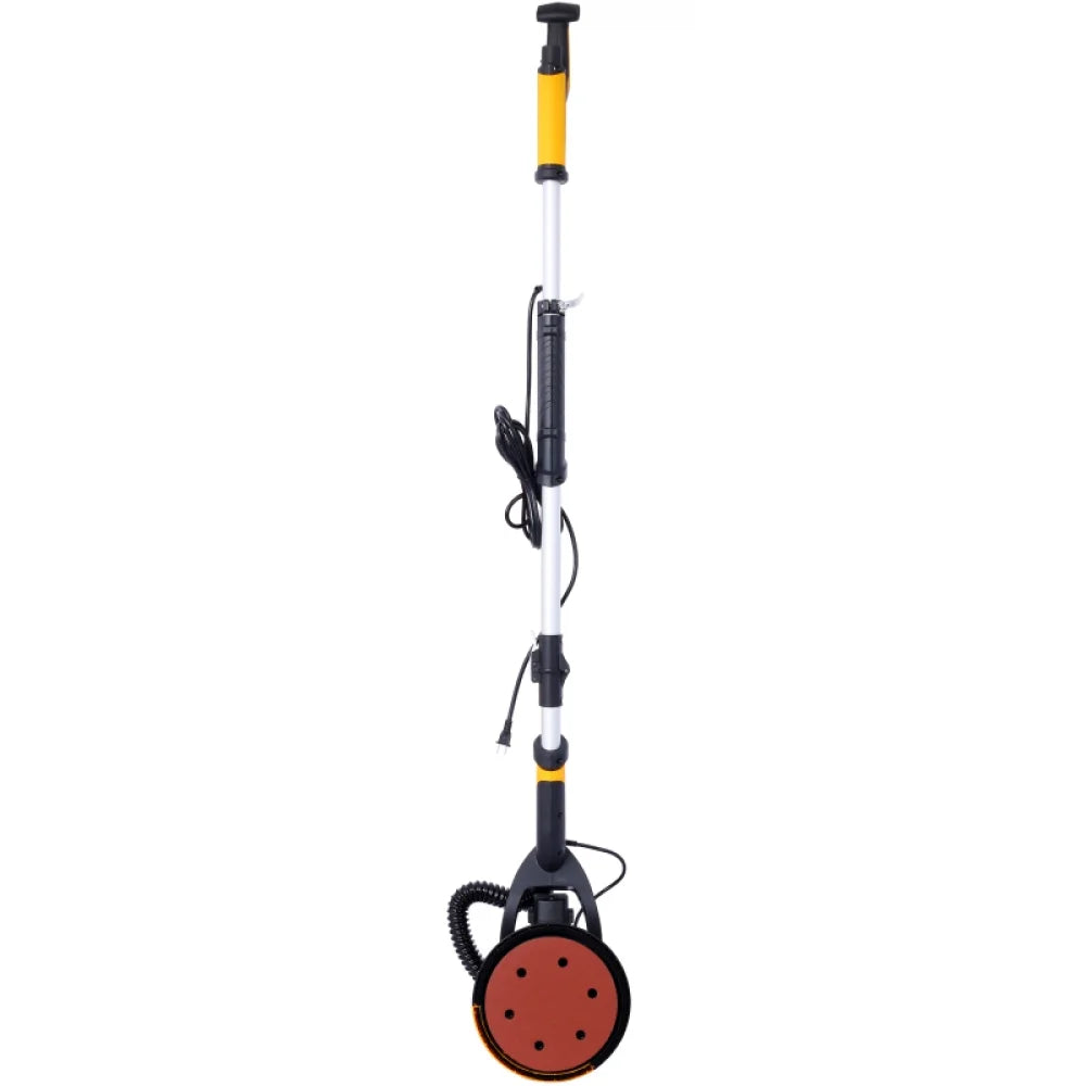 Electric Drywall Sander With Vacuum Dust Collection, 780W, 6.5A, 900-1800RPM, Yellow + Black